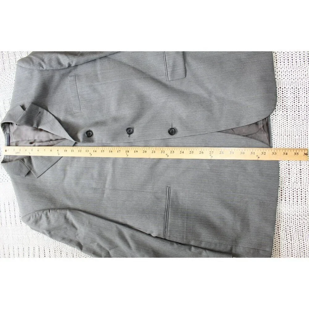 Burberry London 100% wool Men's Sport Jacket Size 46R Grey Blazer USA Union Made